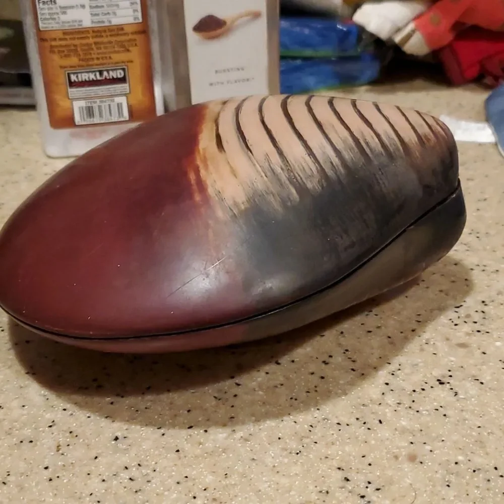 Clam Shell Wooden Dish Trinket Box